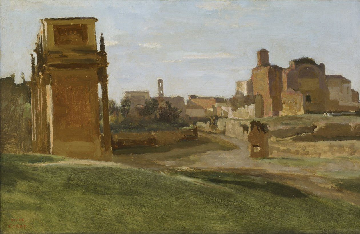 Larc de Constantin e o fórum de Jean Baptiste Camille Corot