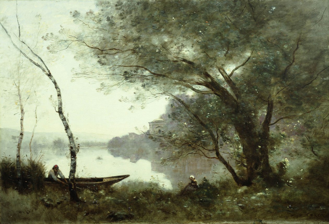 O barqueiro de Mortefontaine de Jean Baptiste Camille Corot