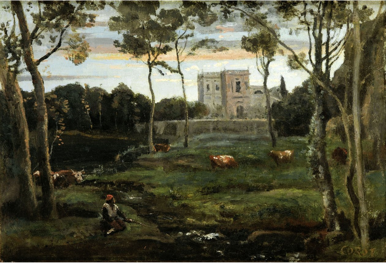 O parque de Villa Doria-Pamphili, Roma de Jean Baptiste Camille Corot
