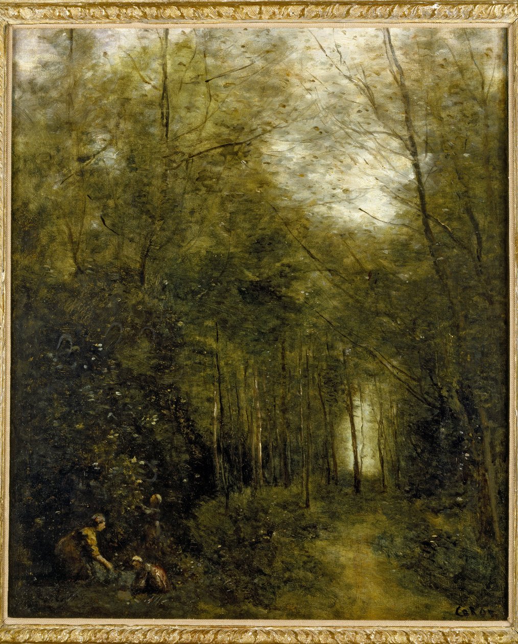 Montfermeuil, o riacho na floresta, 1867 de Jean Baptiste Camille Corot