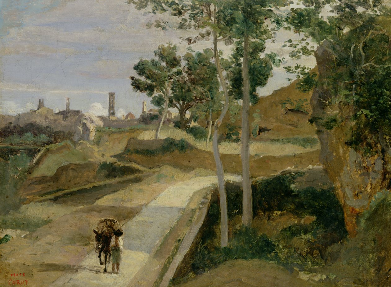 Estrada de Volterra de Jean Baptiste Camille Corot