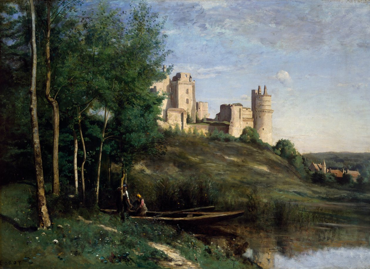 Ruínas do Château de Pierrefonds de Jean Baptiste Camille Corot