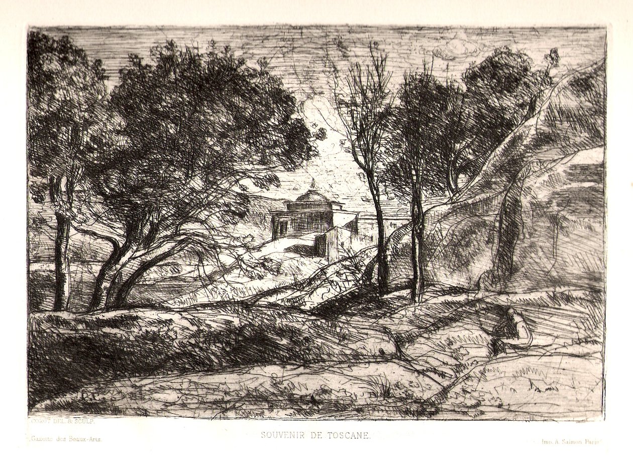 Lembrança da Toscana de Jean Baptiste Camille Corot