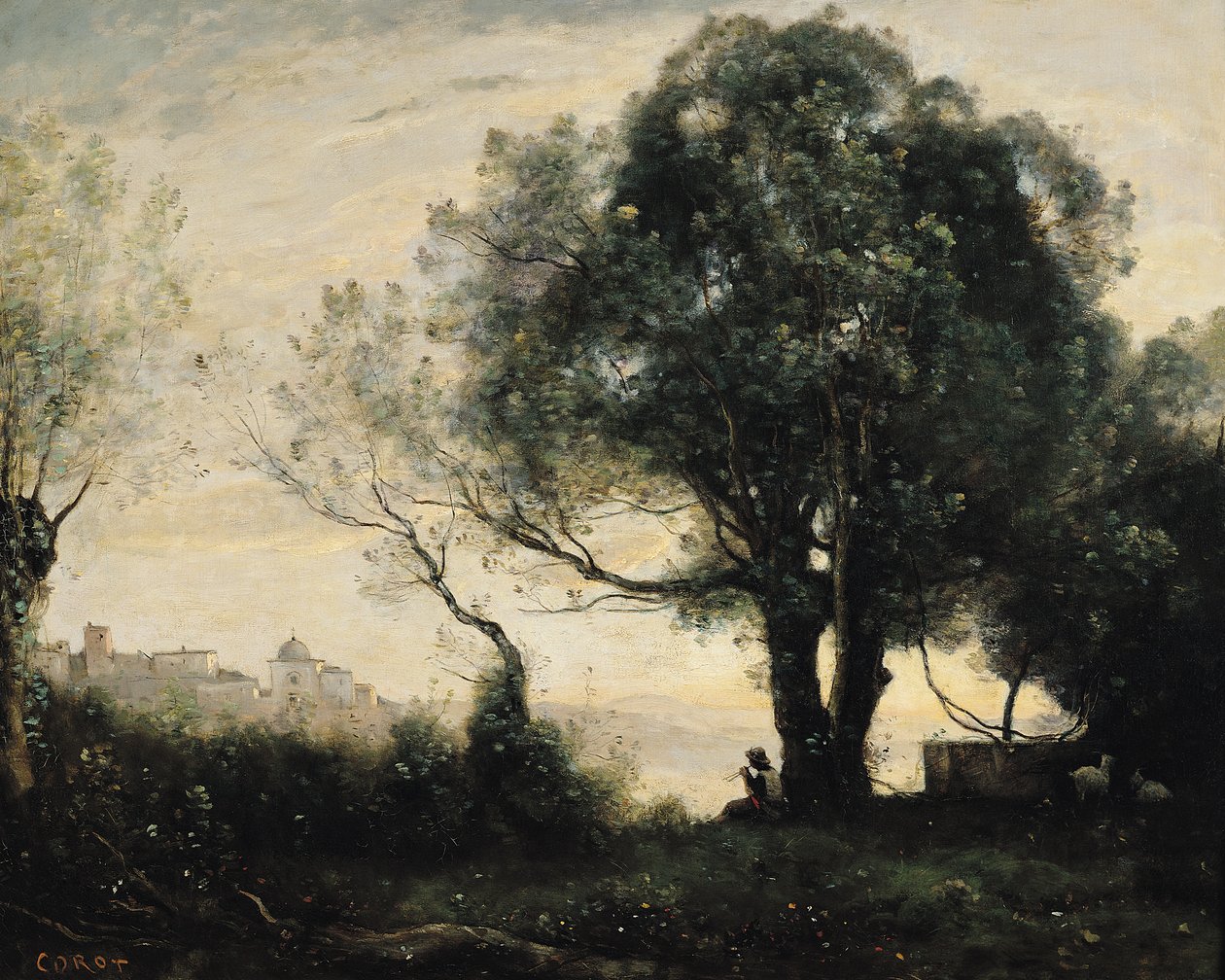 Lembrança de Castel Gandolfo de Jean Baptiste Camille Corot