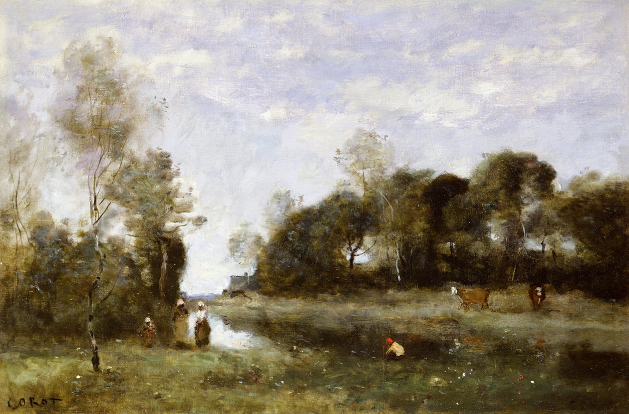 Lembrança do Bresle em Incheville de Jean Baptiste Camille Corot
