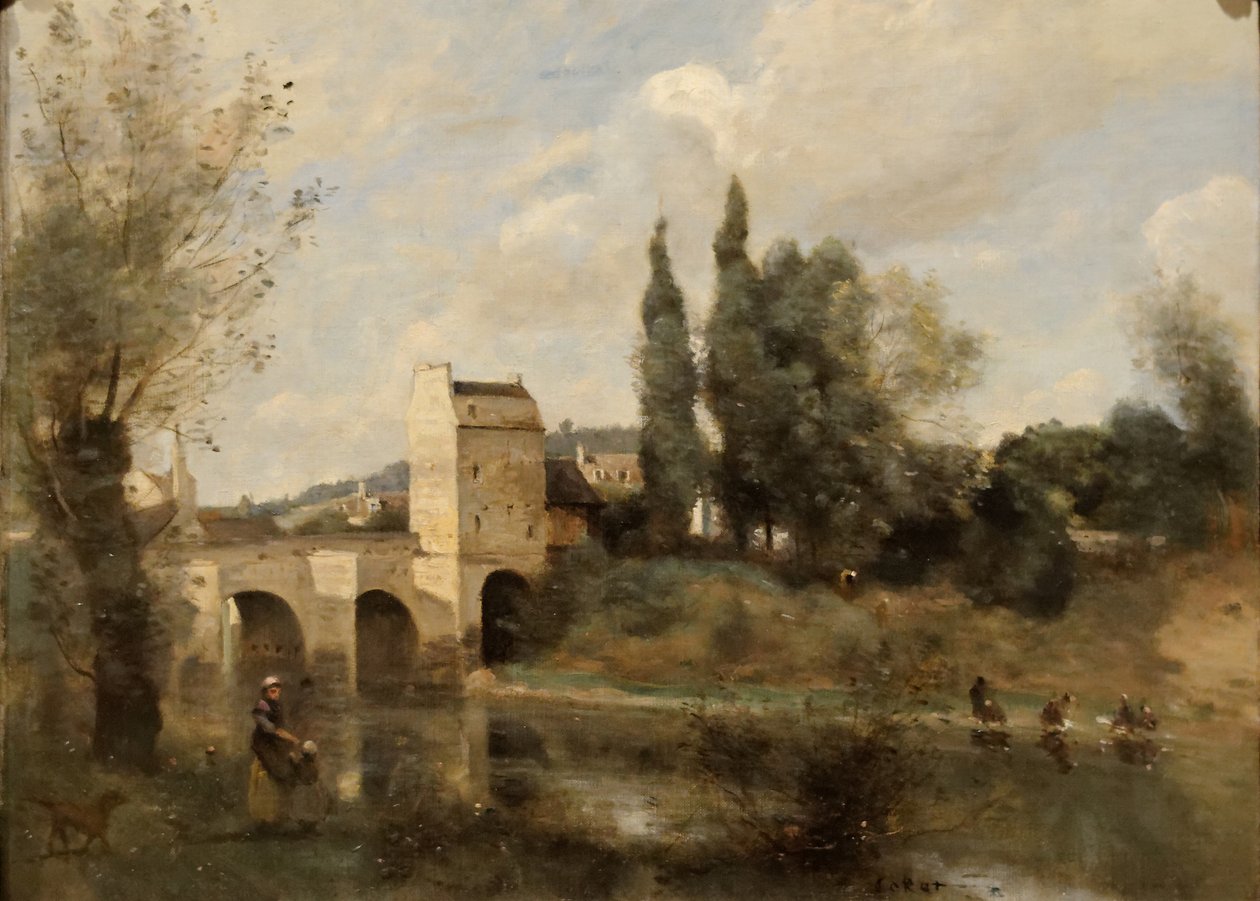As pontes de Mantes de Jean Baptiste Camille Corot