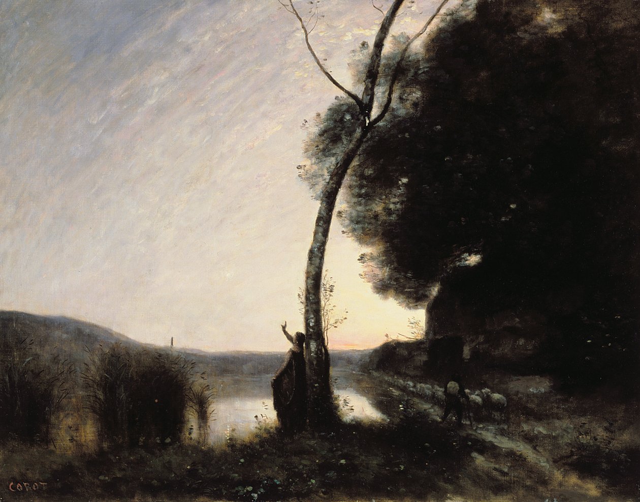 A estrela da noite, 1864 de Jean Baptiste Camille Corot