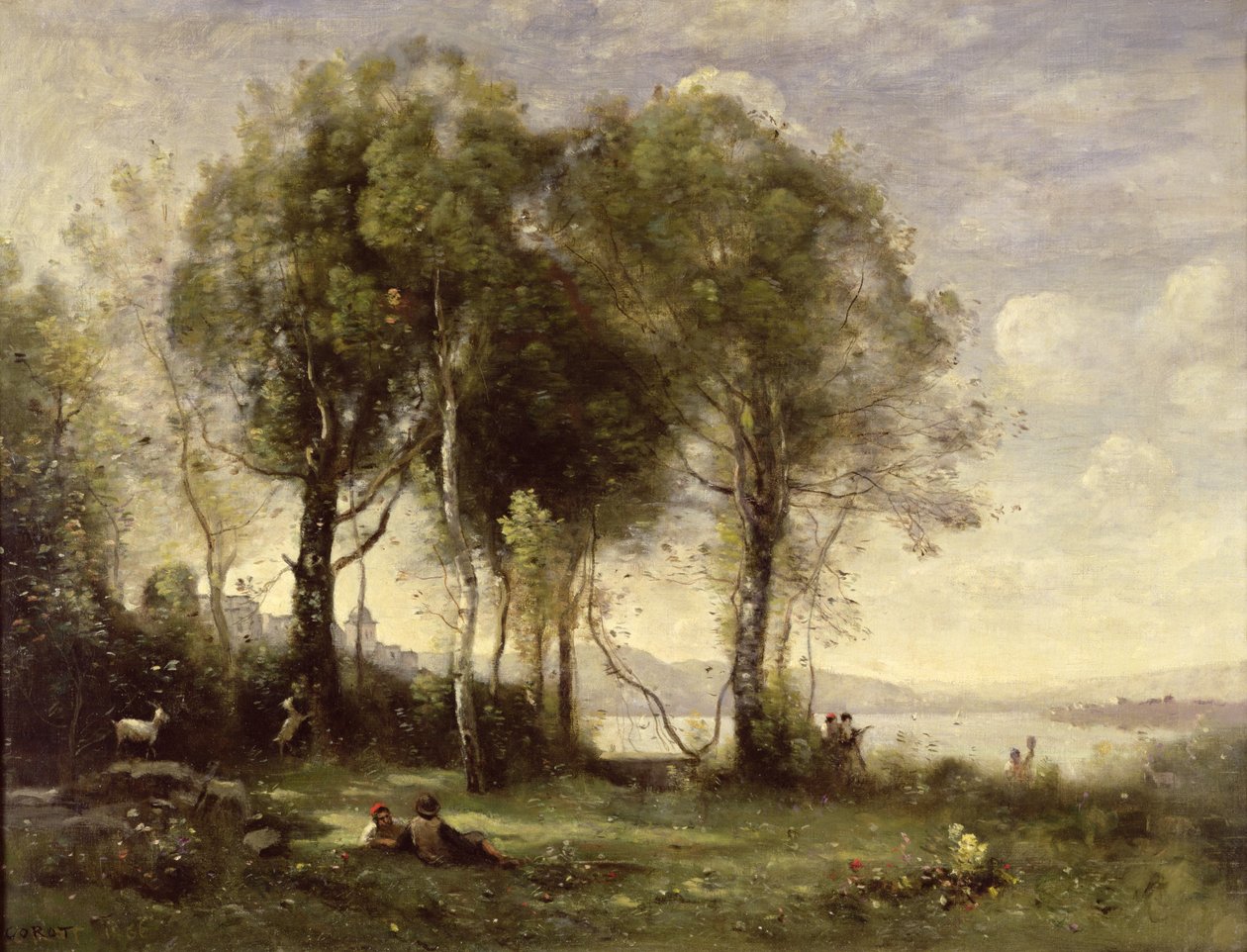 Os Cabreiros de Castel Gandolfo, 1866 de Jean Baptiste Camille Corot