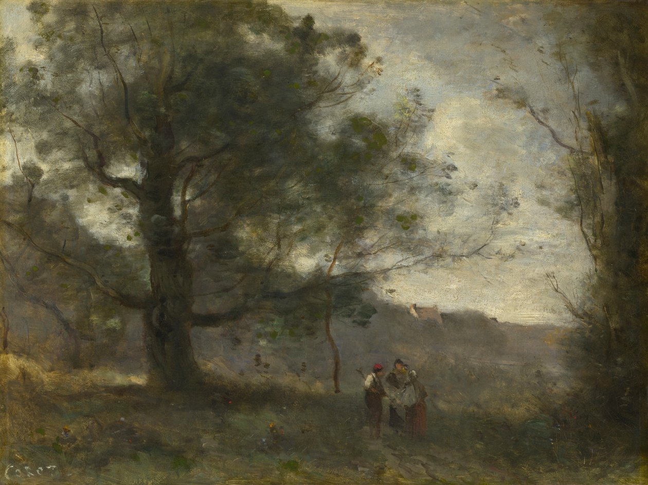 O carvalho no vale de Jean Baptiste Camille Corot