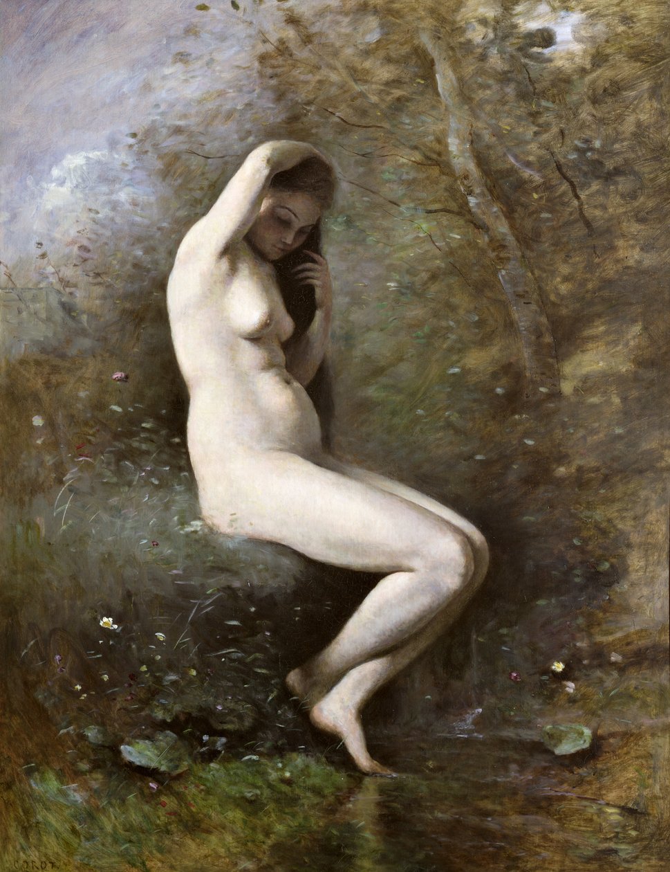 Vênus tomando banho, c.1873-74 de Jean Baptiste Camille Corot