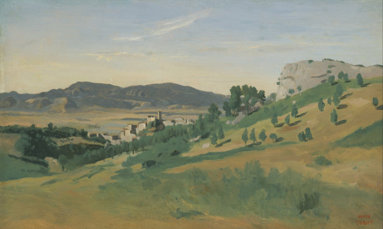 Vista de Olevano de Jean Baptiste Camille Corot