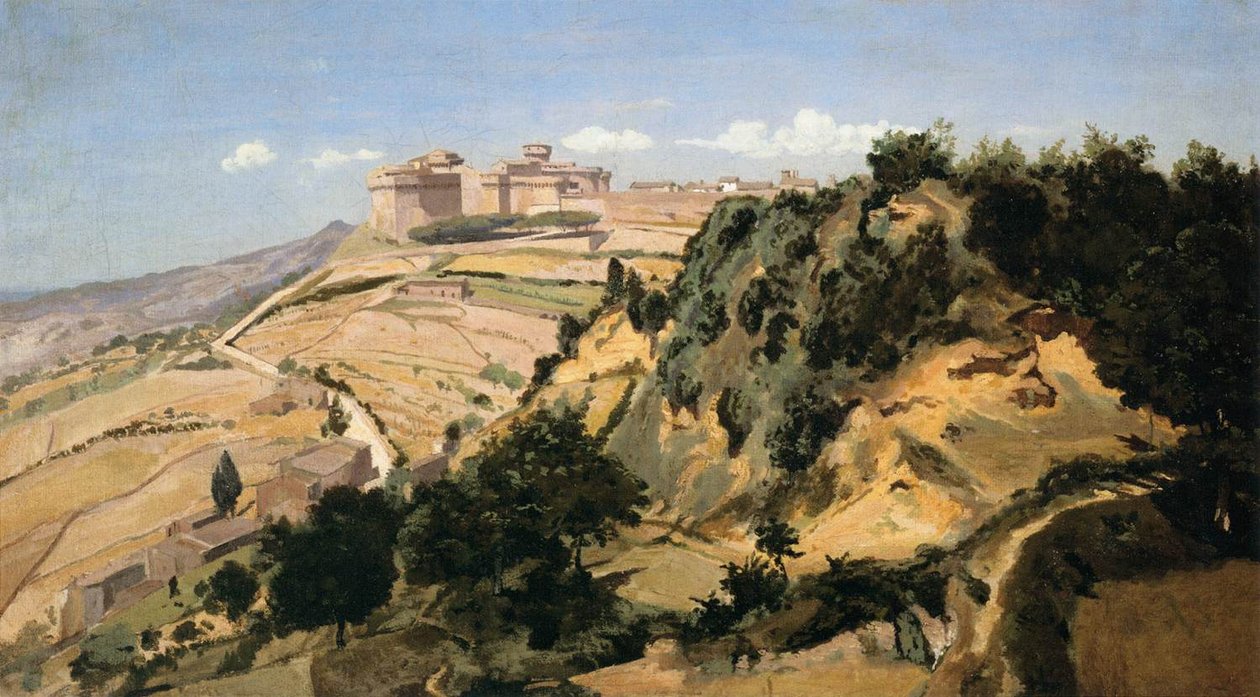 Volterra a cidadela de Jean Baptiste Camille Corot