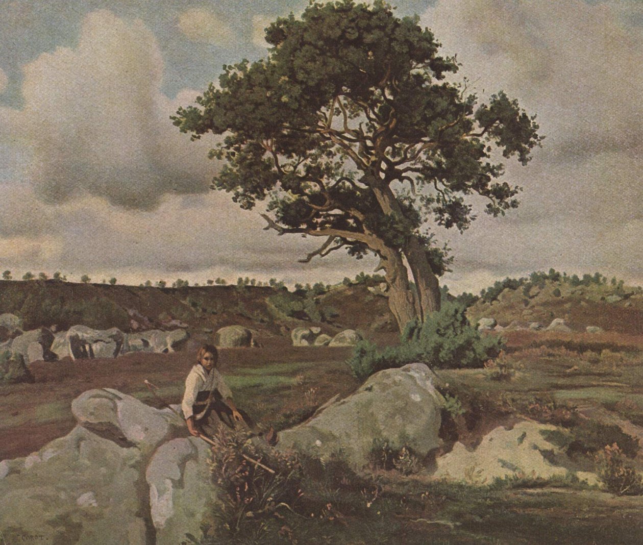Floresta de Fontainebleau de Jean Baptiste Camille Corot