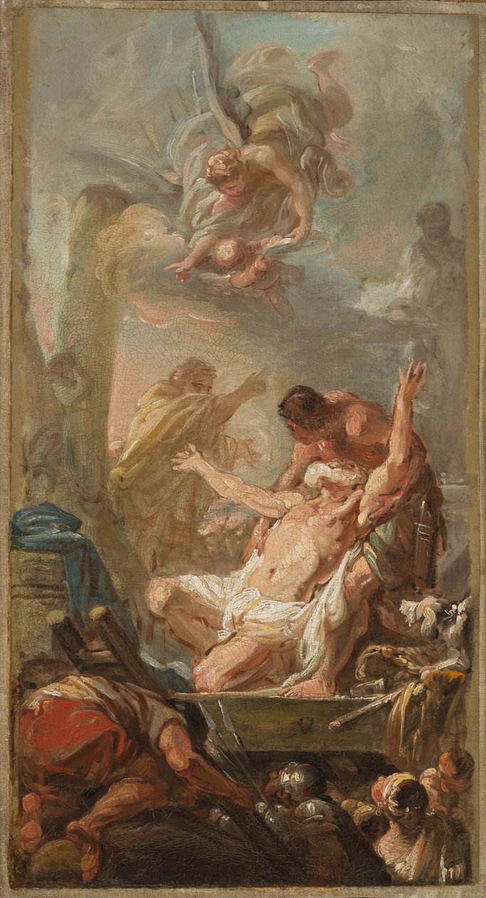 Cena do martírio de Santo André, 1758 de Jean Baptiste Deshays de Colleville