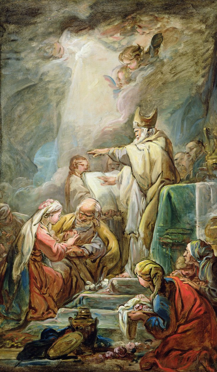 O casamento da virgem, c.1763 de Jean Baptiste Deshays de Colleville