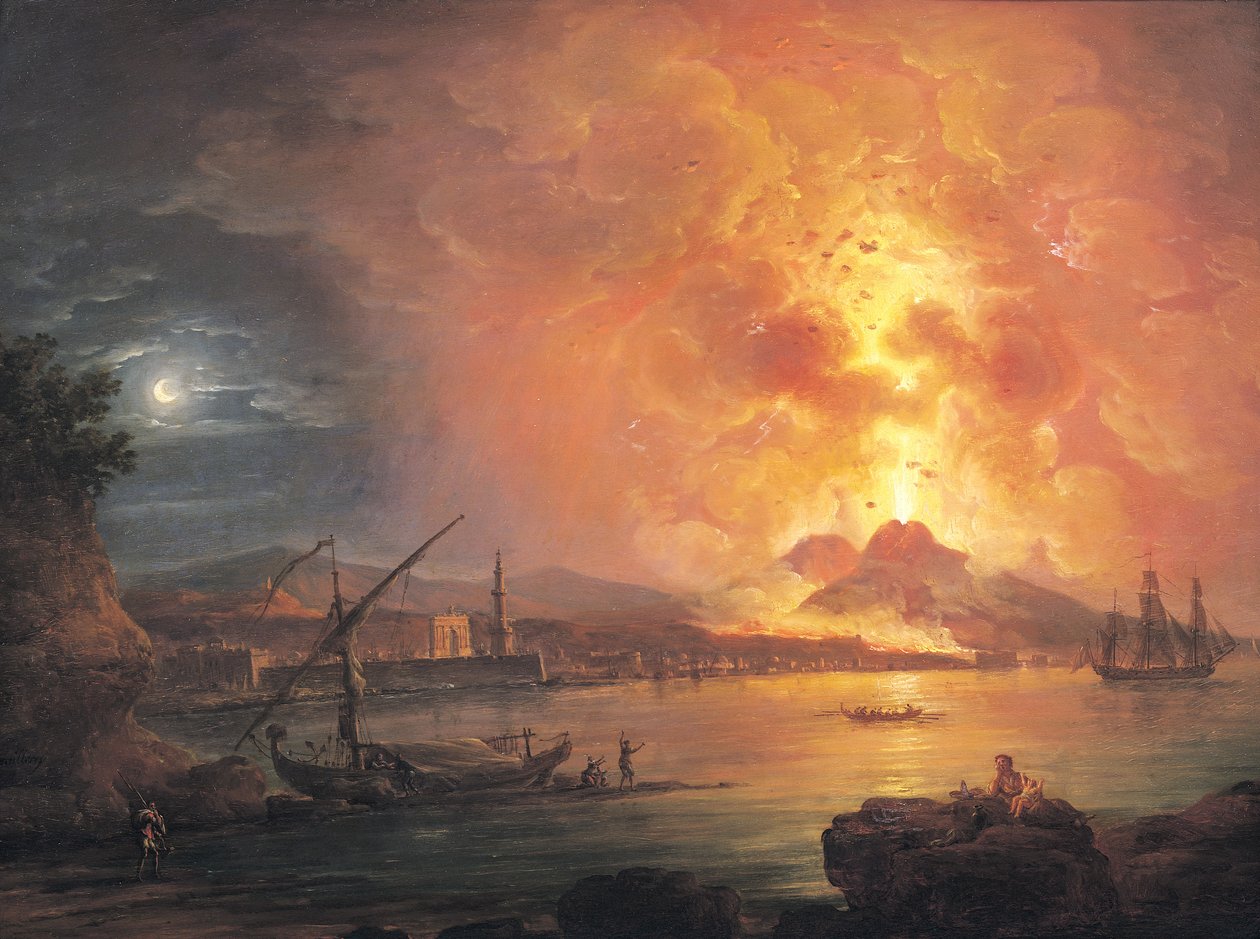A erupção do Vesúvio de Jean Baptiste Genillion