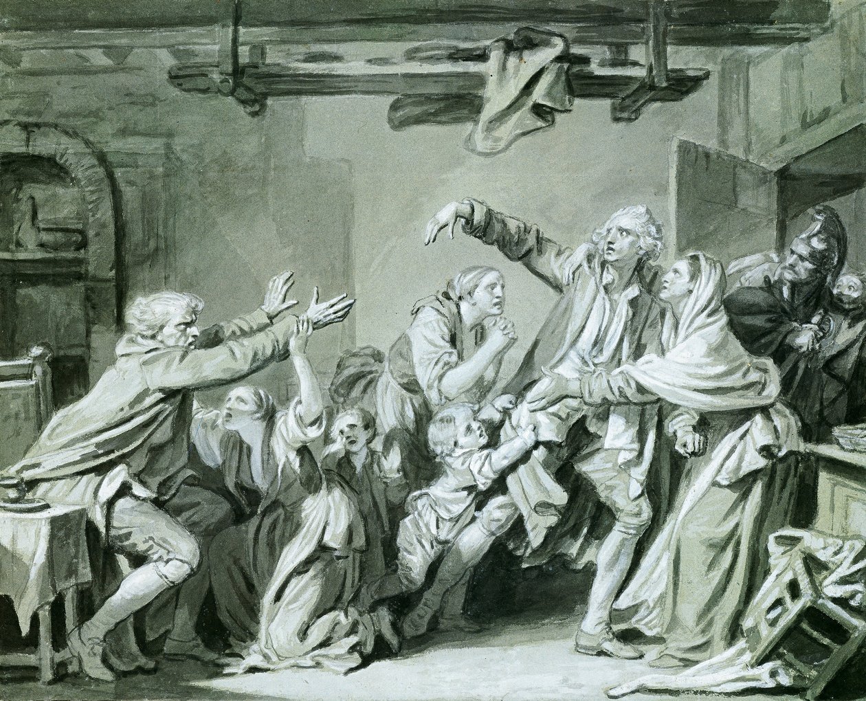 Um pai amaldiçoa o filho ingrato, 1777 de Jean Baptiste Greuze