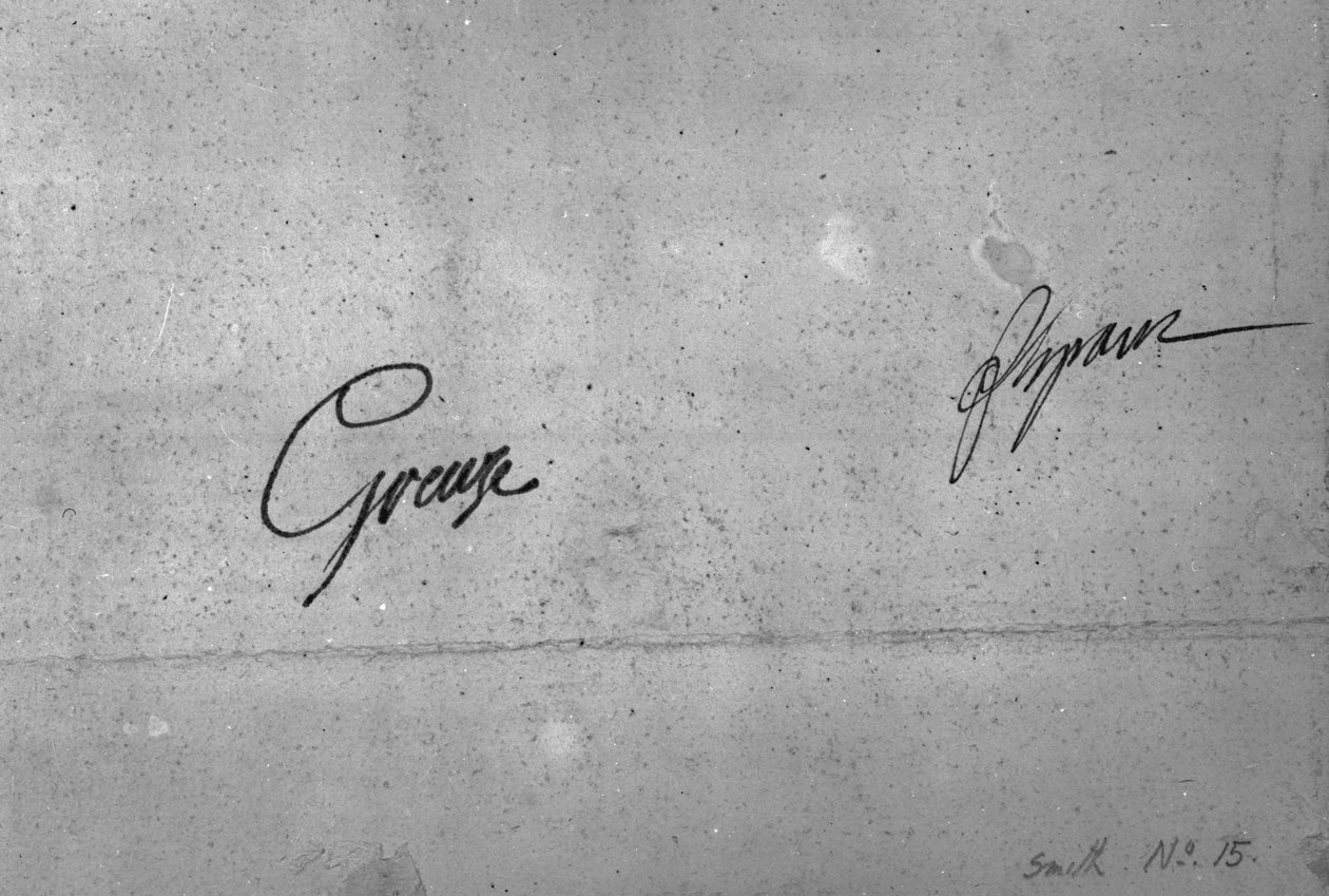 Assinatura de Jean-Baptiste Greuze (tinta no papel) de Jean Baptiste Greuze