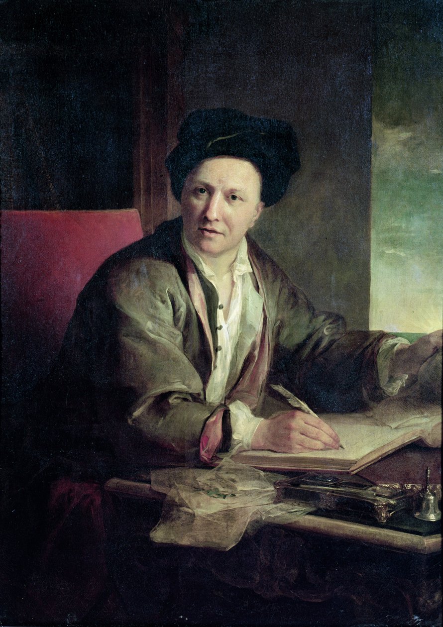 Retrato de Bernard o Bovier de Fontenelle (1657-1757) de Jean Baptiste Greuze