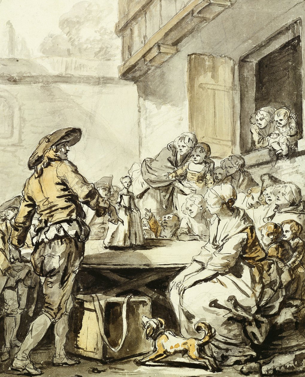 Sabóia com uma boneca de dança de Jean Baptiste Greuze