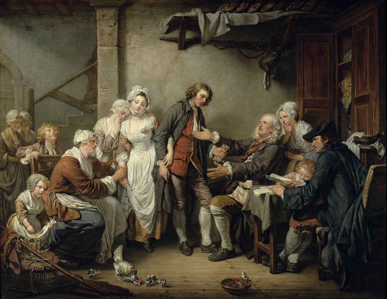 O Acordo da Aldeia, 1761 de Jean Baptiste Greuze