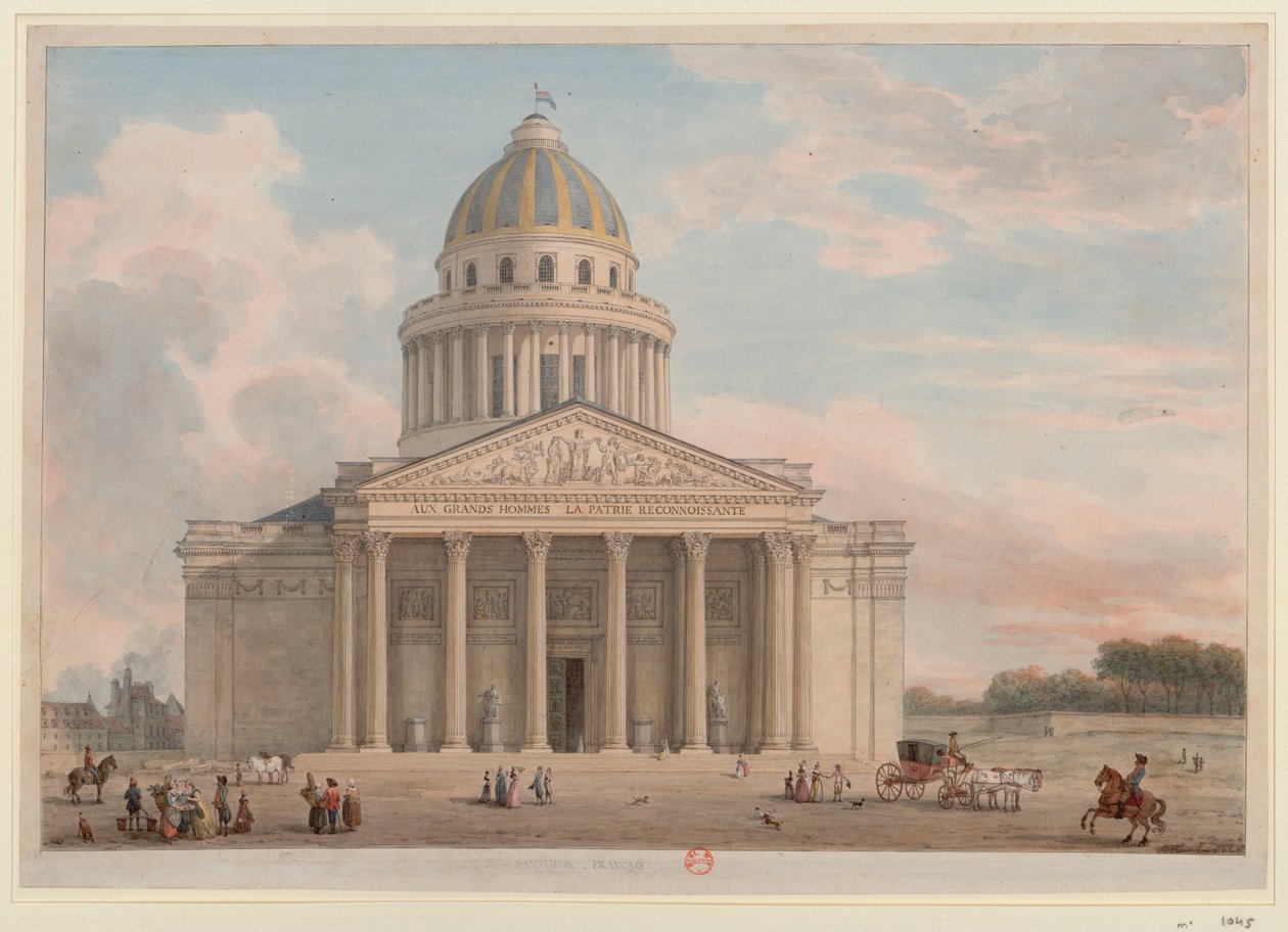 O Panteão de Paris em 1794-1795 de Jean Baptiste Hilair