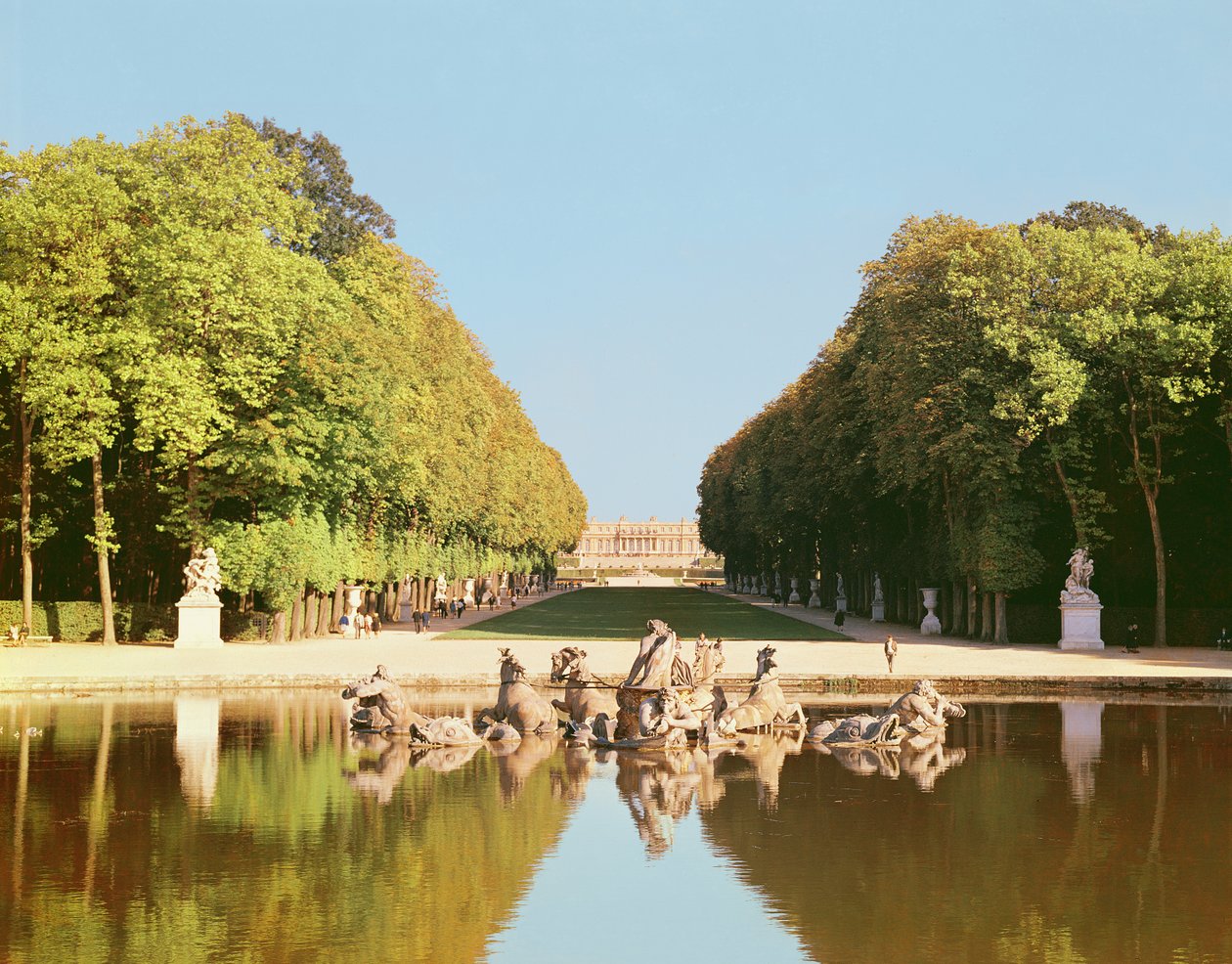 Vista traseira da Fonte de Apolo, 1668-71 de Jean Baptiste I Tuby