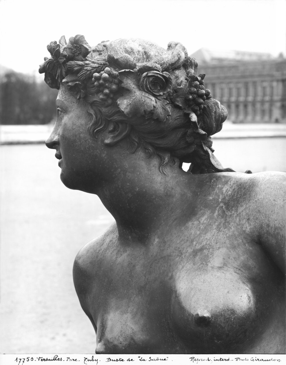 O rio Saone do Parterre d&39;Eau nos jardins, 1685 (detalhe, ver também 189433 e 252764) (bronze) de Jean Baptiste I Tuby