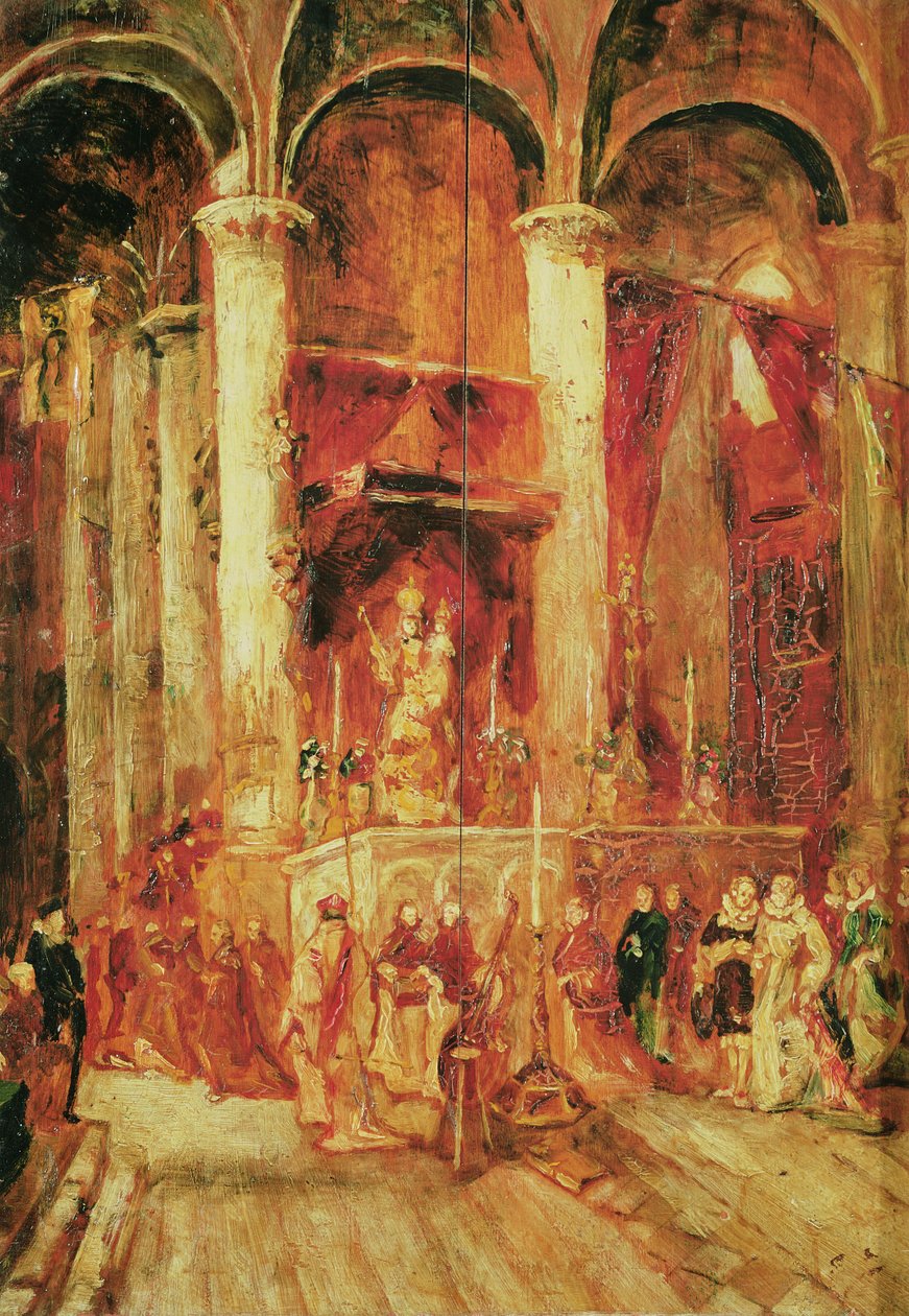 Procissão em uma igreja de Jean Baptiste Isabey