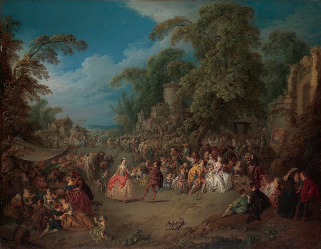 A feira em Bezons, c.1733 de Jean Baptiste Joseph Pater