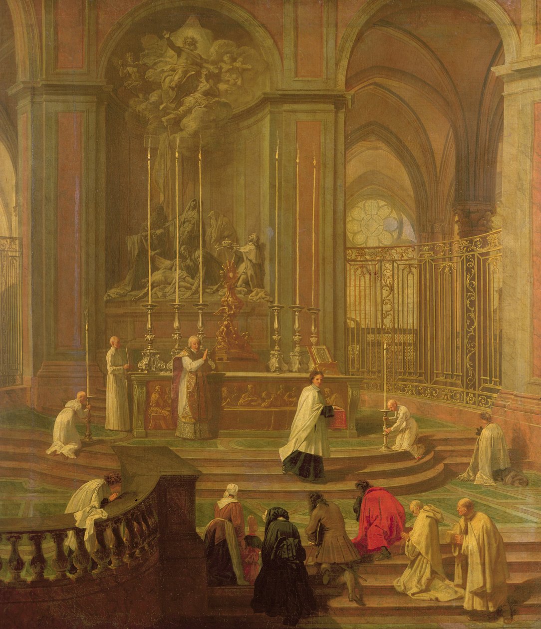 A missa de Canon Antoine de La Porte ou, O altar de Notre Dame, 1708-10 de Jean Baptiste Jouvenet