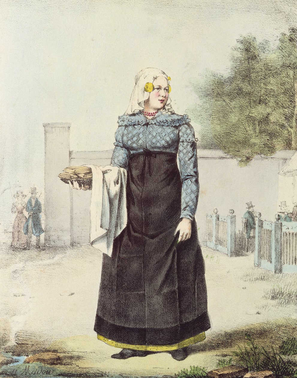 Um vendedor de waffle da Frísia de Jean Baptiste Madou