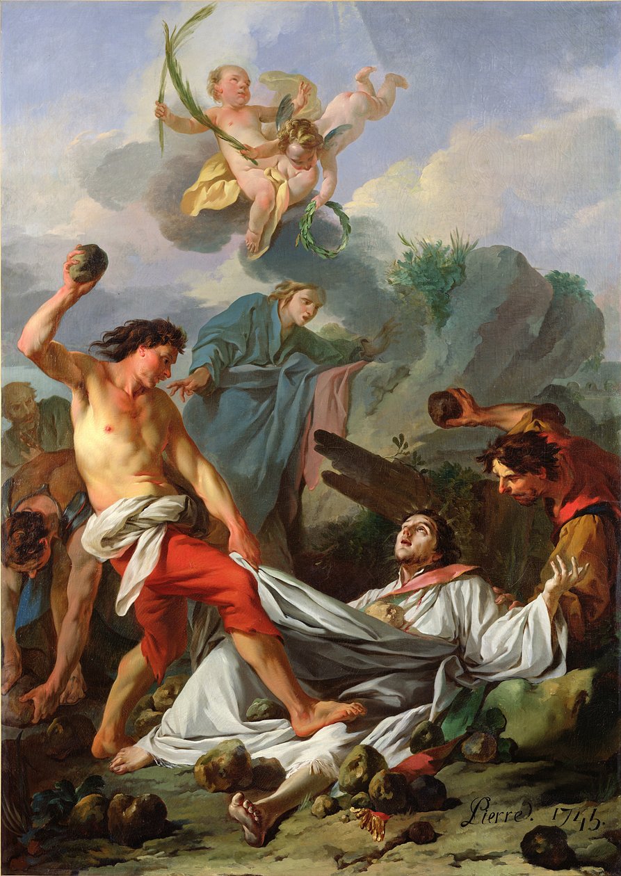 Martírio de Santo Estêvão, 1745 de Jean Baptiste Marie Pierre
