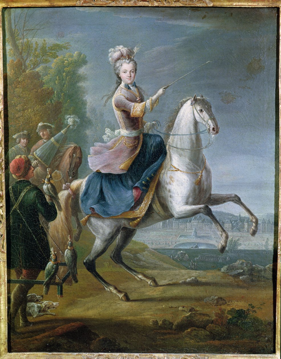 Retrato Equestre de Maria Leszczynska (1703-68) de Jean Baptiste Martin