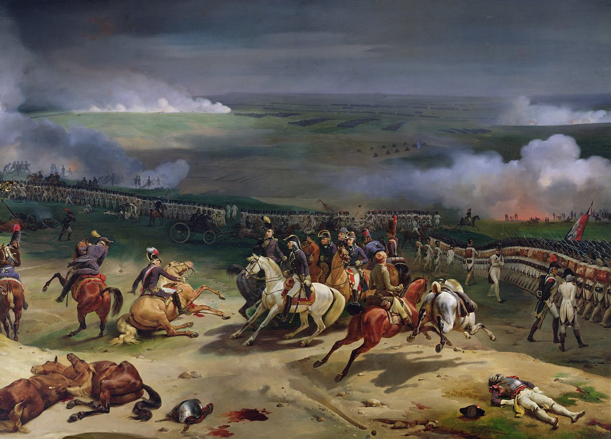 Batalha de Valmy, 20 de setembro de 1792, 1835 (detalhe do lado direito) de Jean Baptiste Mauzaisse