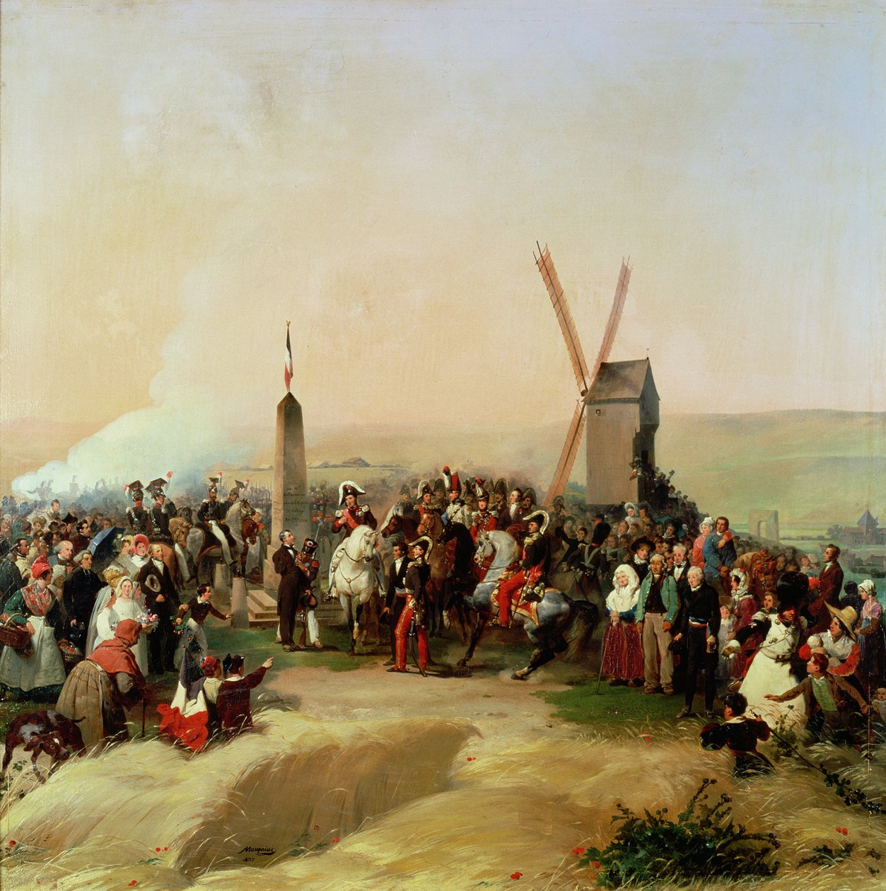 Louis-Philippe (1773-1850) visitando o campo de batalha de Valmy em 8 de junho de 1831 de Jean Baptiste Mauzaisse