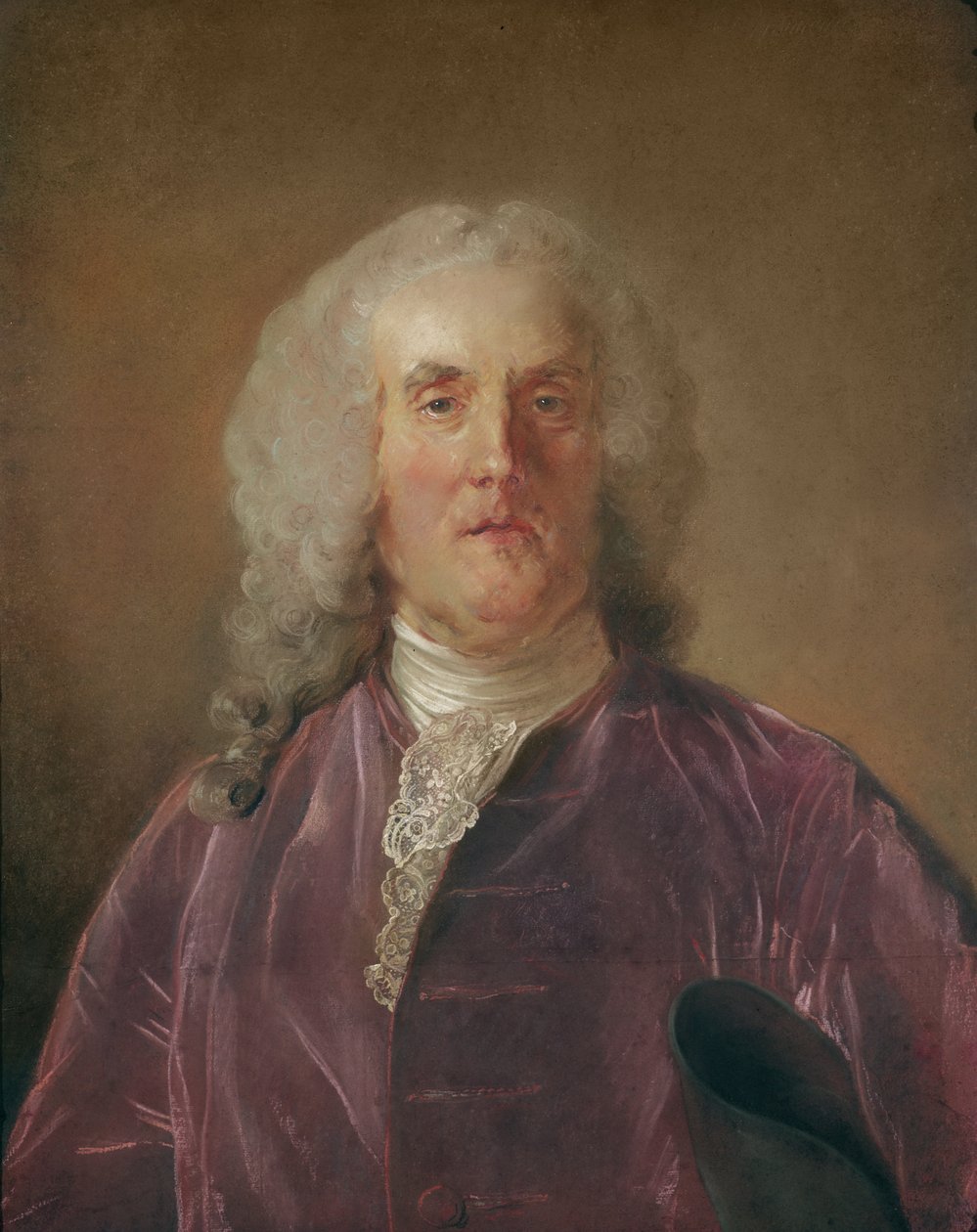 Abraham van Robais (pastel sobre papel) de Jean Baptiste Perronneau