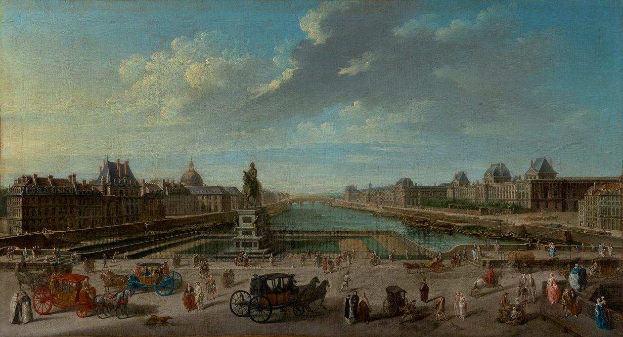 Uma vista de Paris da Pont Neuf de Jean Baptiste Raguenet
