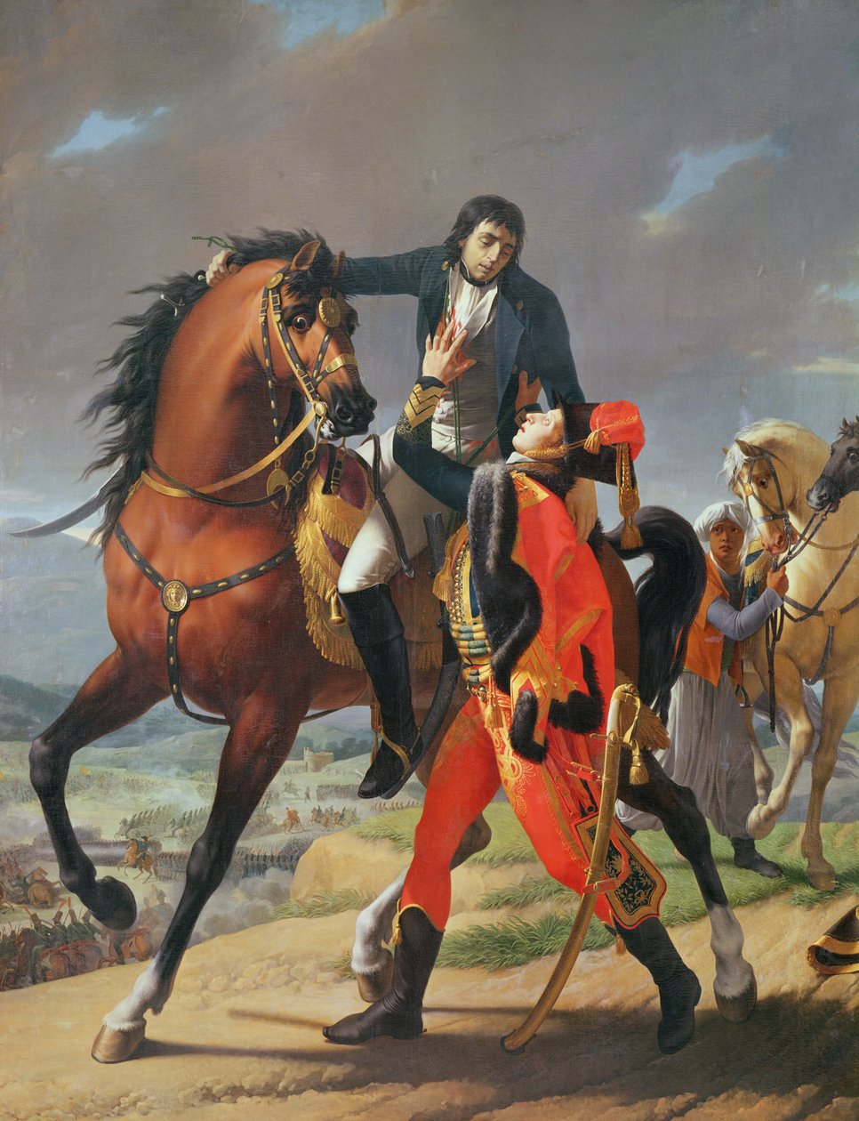 A Morte do General Desaix (1768-1800) na Batalha de Marengo, 14 de junho de 1800 de Jean Baptiste Regnault
