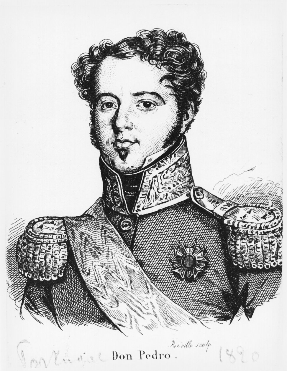 Pedro I (1798-1834) Imperador do Brasil, c. 1820 de Jean Baptiste Reville