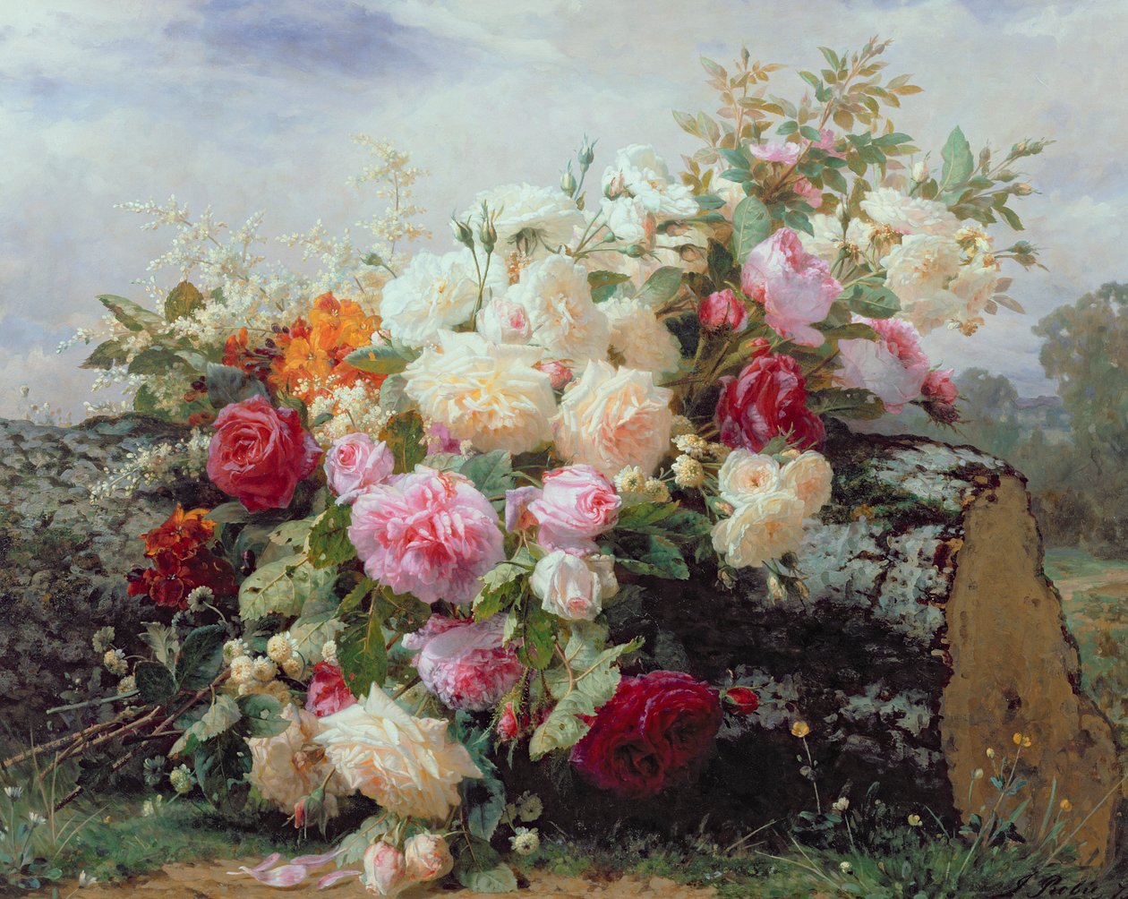 Ainda vida com flores de Jean Baptiste Robie