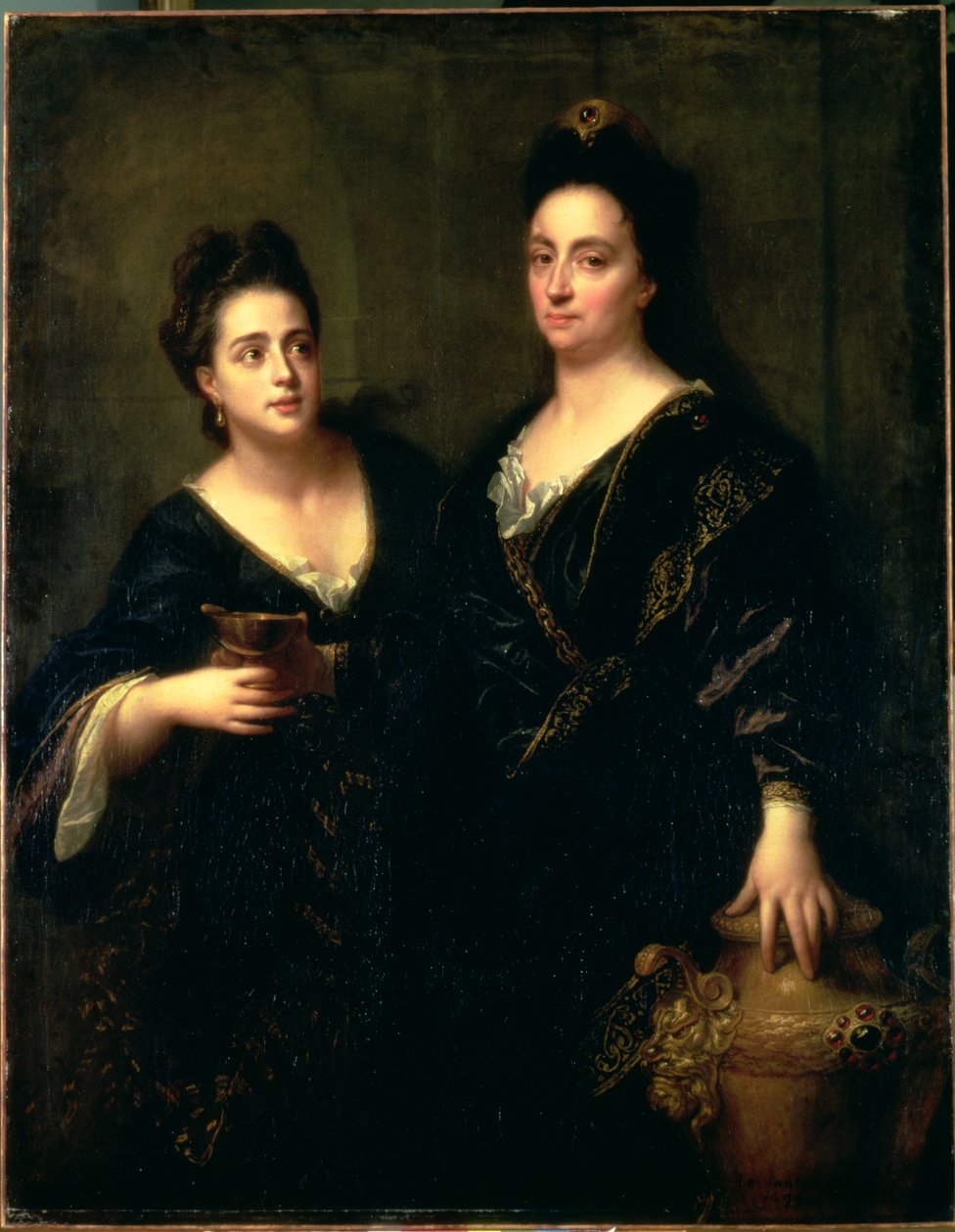 Retrato de duas atrizes, 1699 de Jean Baptiste Santerre