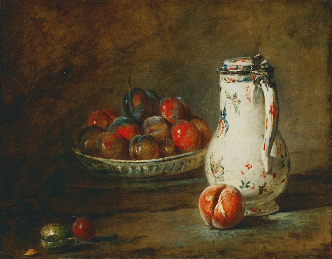 Uma tigela de ameixas de Jean Baptiste Simeon Chardin