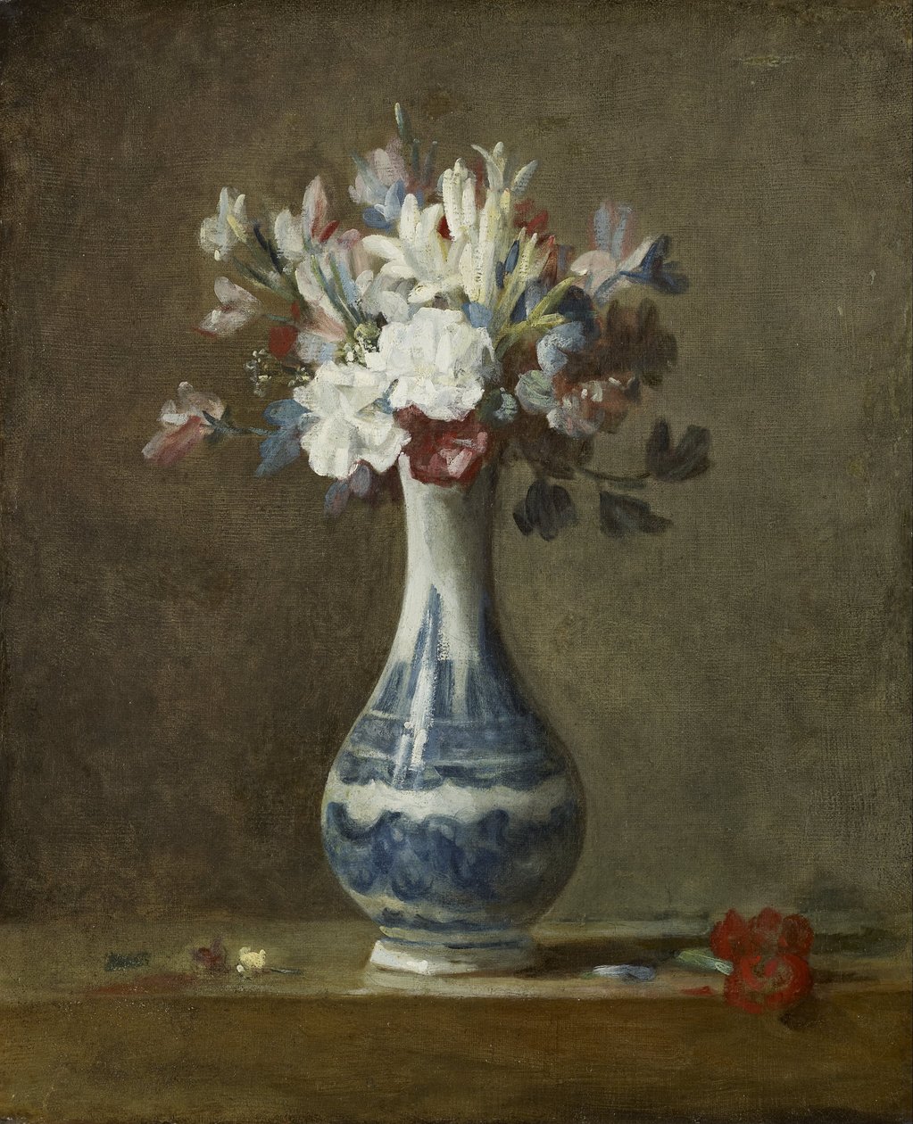 Um vaso de flores de Jean Baptiste Simeon Chardin