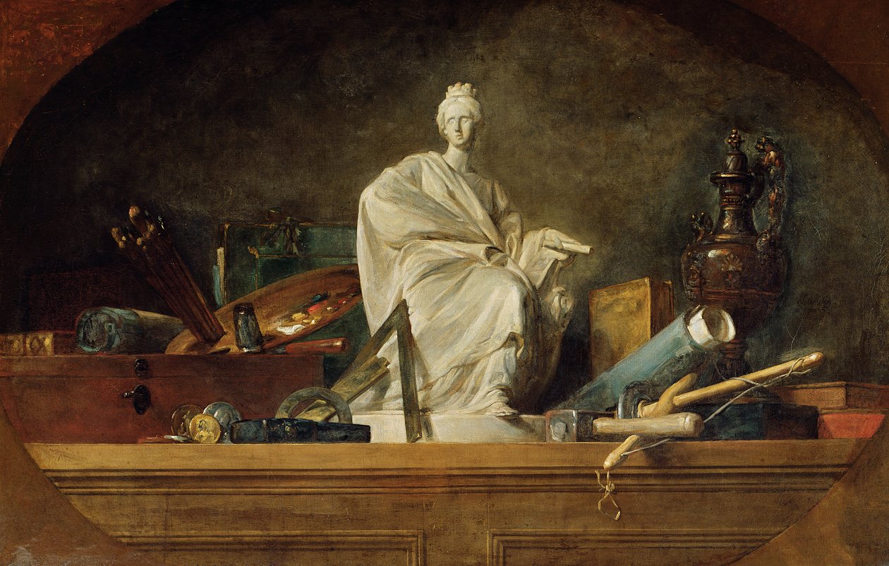 Atributos das Artes, 1765 de Jean Baptiste Simeon Chardin