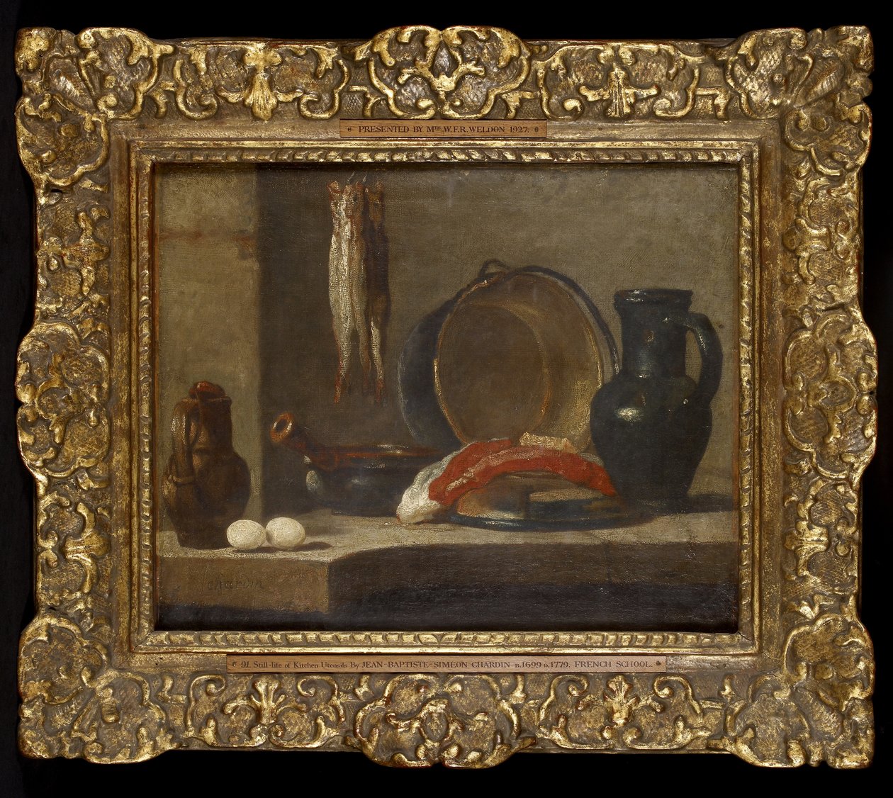 Ainda vida de utensílios de cozinha, c.1733-34 de Jean Baptiste Simeon Chardin