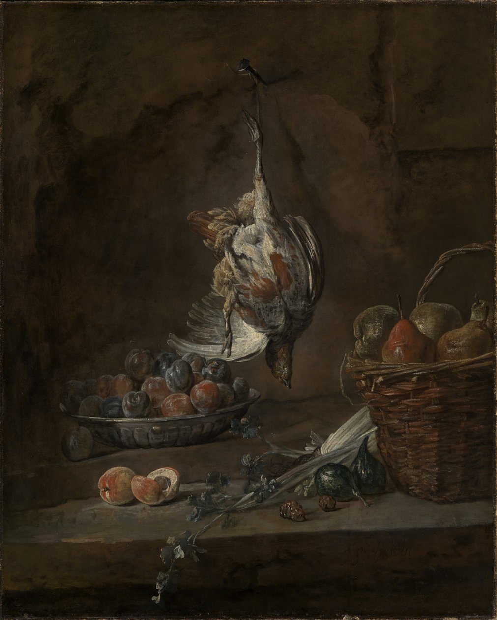 Ainda vida com faisão morto de Jean Baptiste Simeon Chardin