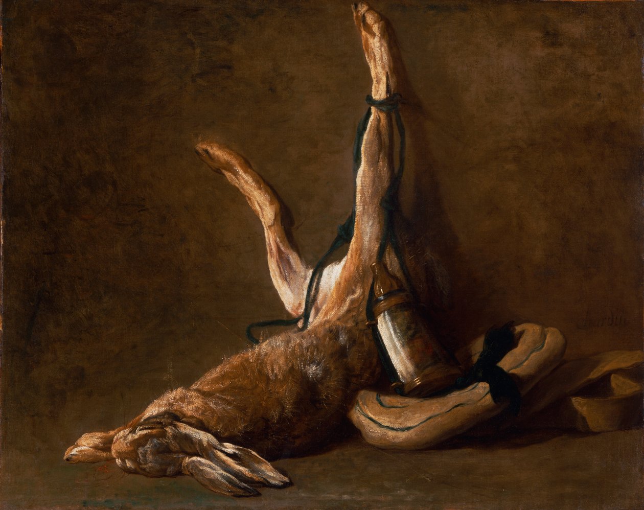 Ainda vida com uma lebre de Jean Baptiste Simeon Chardin