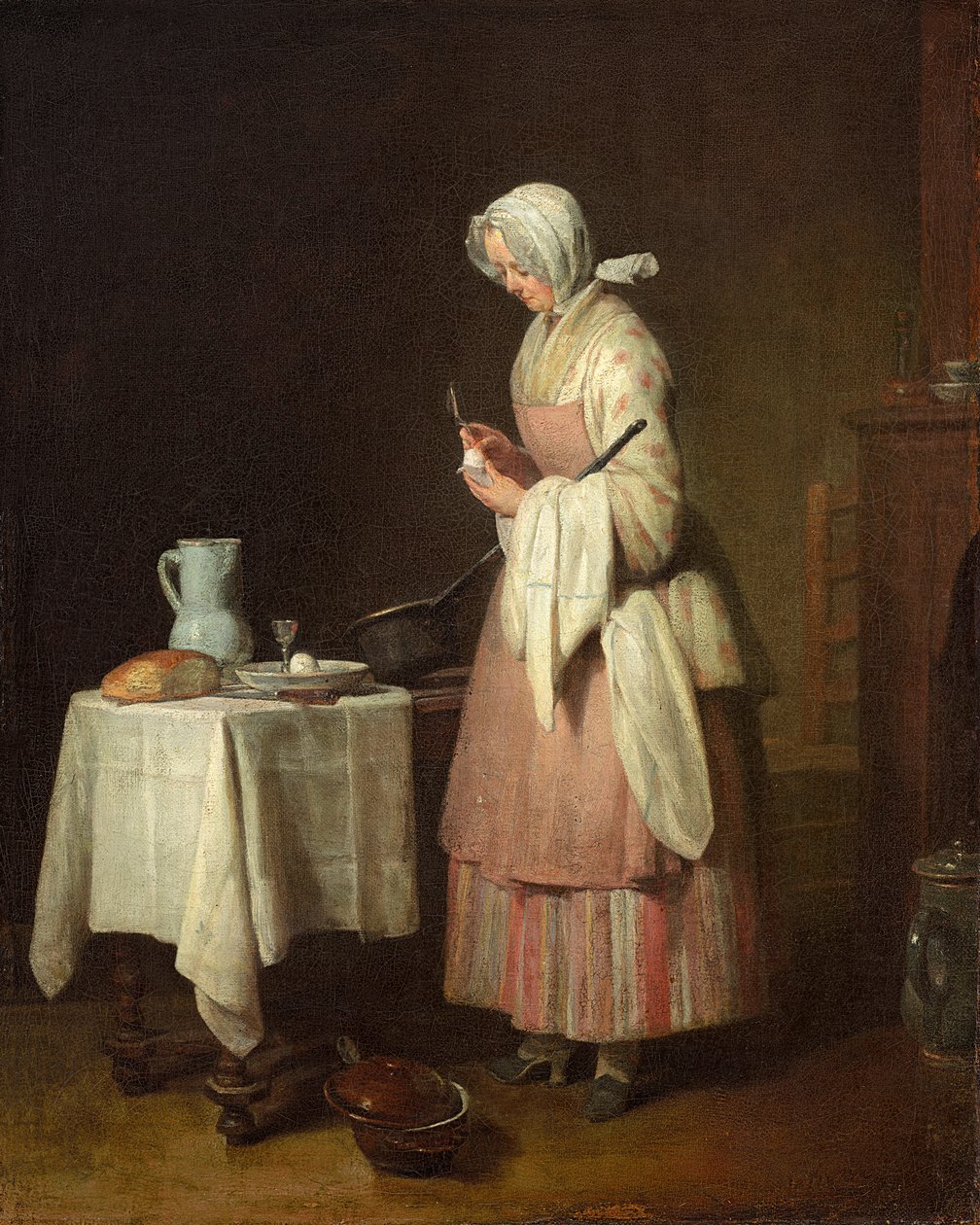 A enfermeira atenciosa, 1747 de Jean Baptiste Simeon Chardin