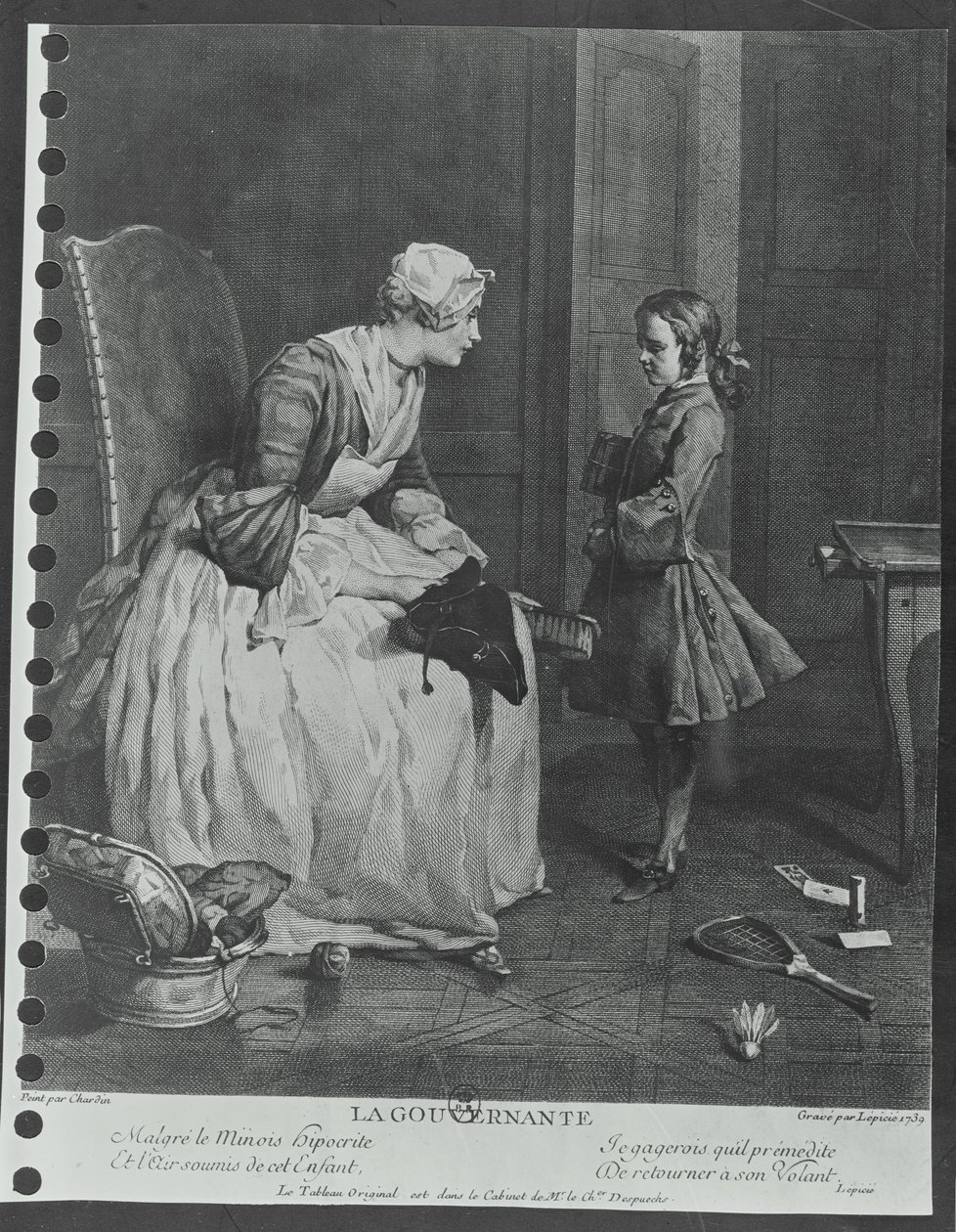 A governanta, 1739 de Jean Baptiste Simeon Chardin